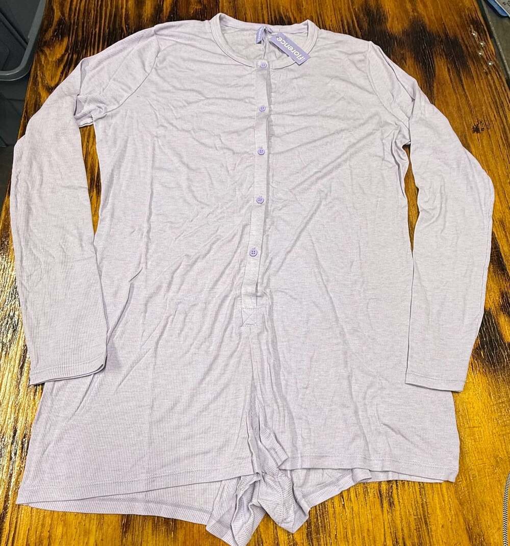 florence by mills Long Sleeve Romper Size XXL Purple